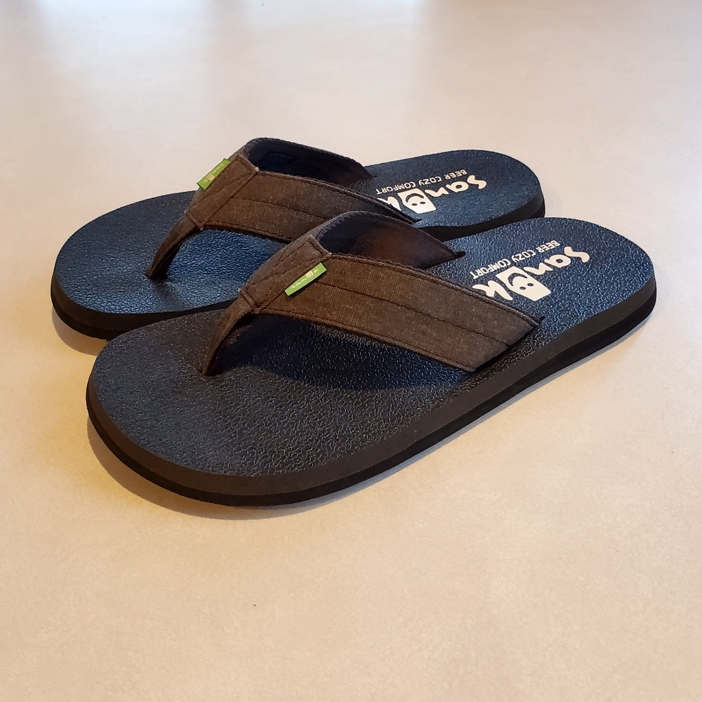 Mens Sanuk Beer Cozy Coaster Sandals size 7
